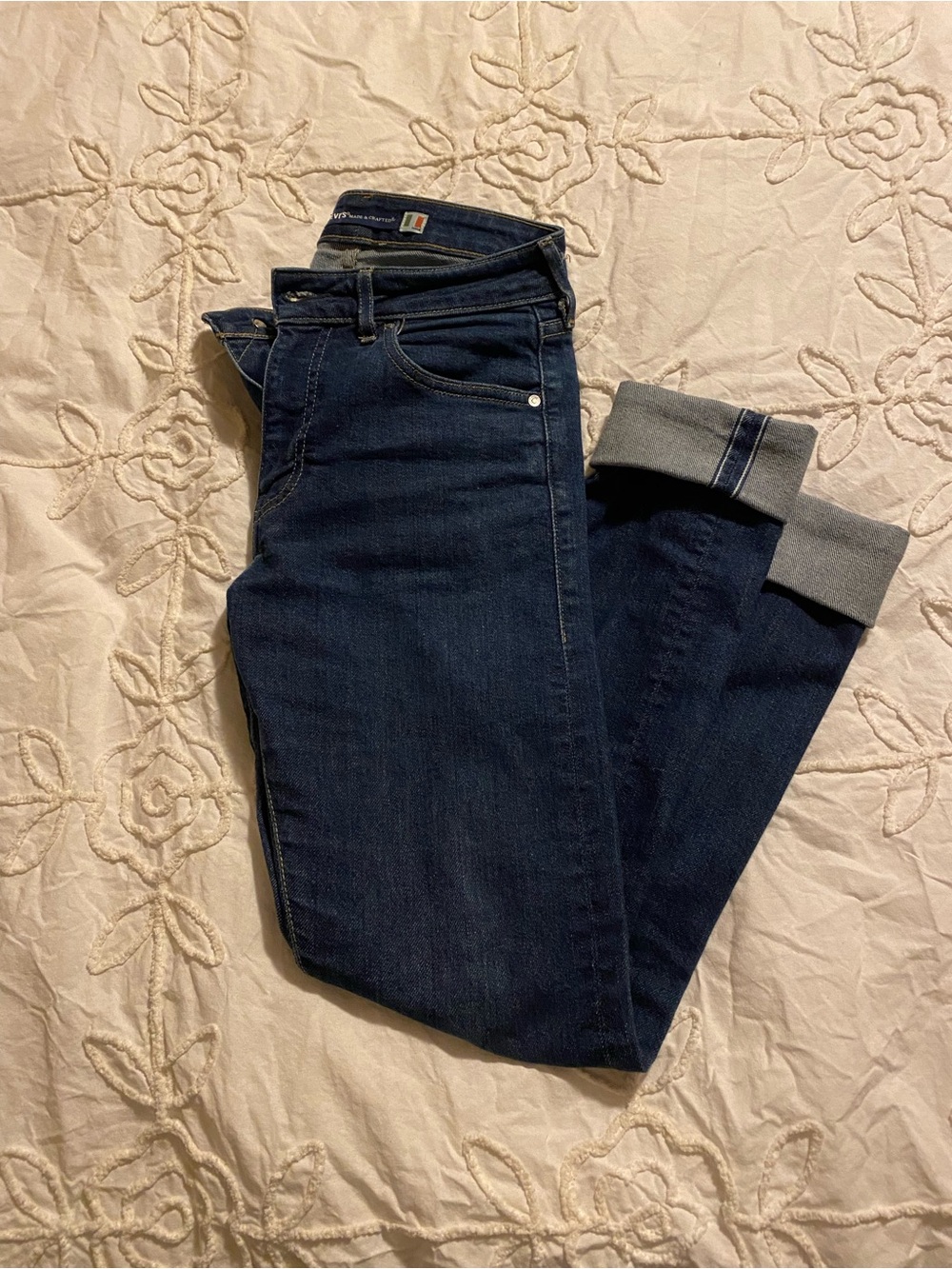 Levi’s Made and Crafted Italian Selvedge 721 High Rise Skinny Jeans